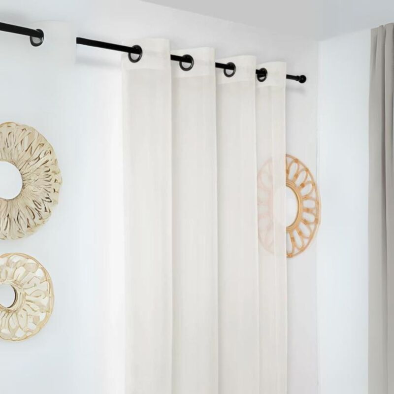 Voilage tamisant uni et doux Beige 145x240 cm