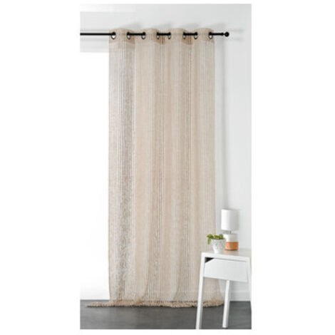 Voilage tendance grosses mailles - 140x260cm - Sable