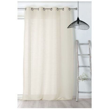 Voilage tendance jute crème - 150x240cm - Crème
