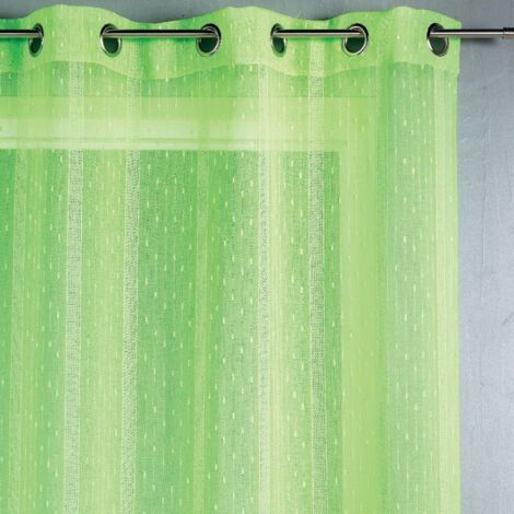 Voilage tissé et fileté Vert clair 140x240 cm