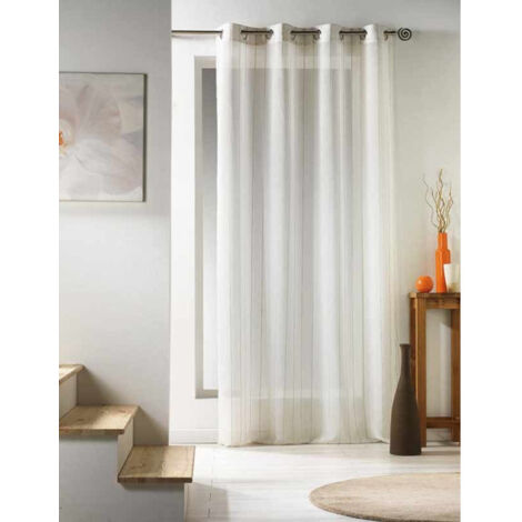 Voilage Tissé "Zahia" 140x240cm Naturel
