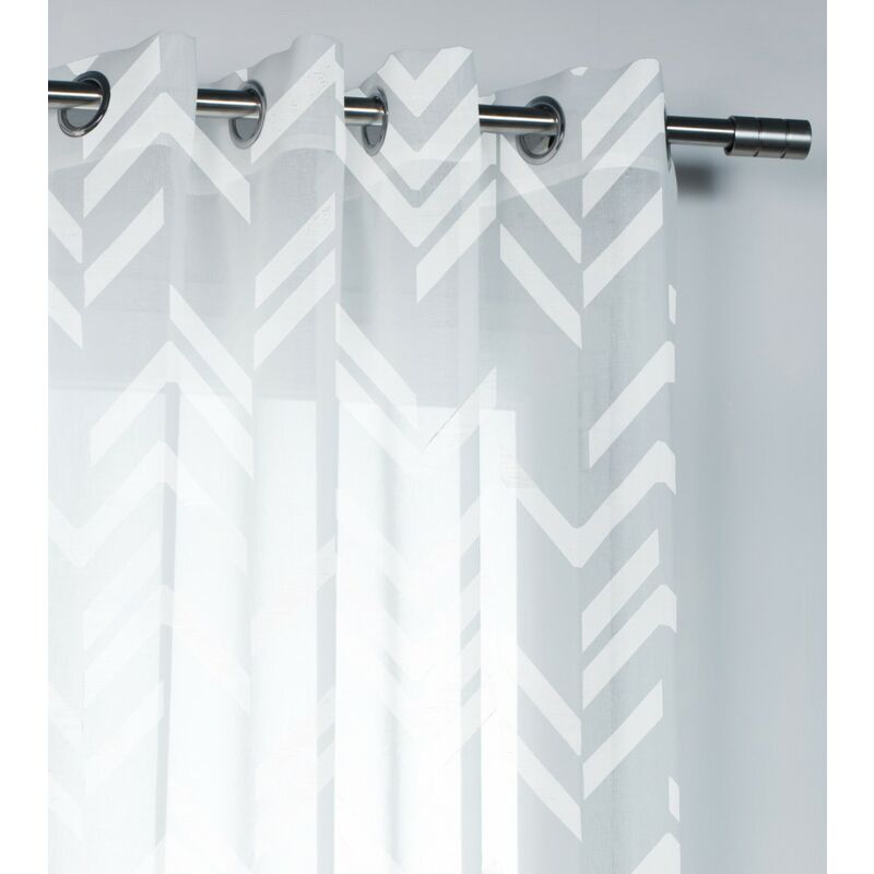 Centrale brico Voilage transparent, Tequila blanc l.140 x H.240 cm