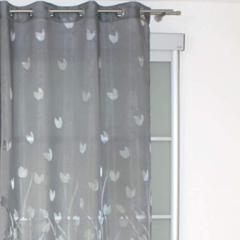 Voilage tulipe gris 140x240