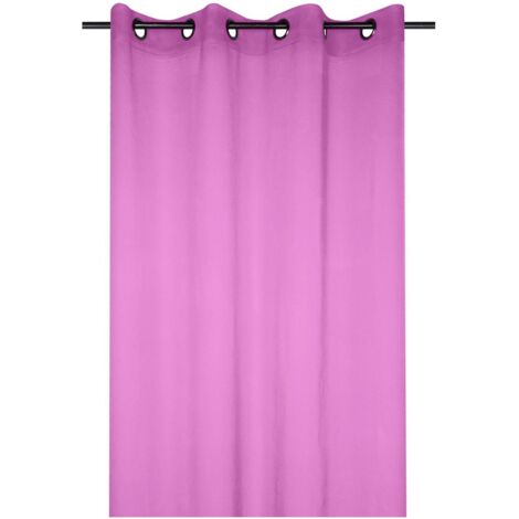 Voilage uni 135 x 260 cm Mona rose fuchsia