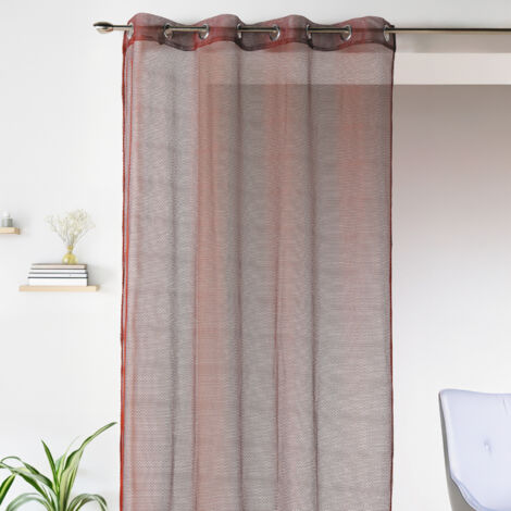 Voilage uni en maille filet Marsala 140x260 cm