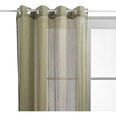 Voilage Zina 140x240cm vert kaki - Atmosphera créateur d'intérieur