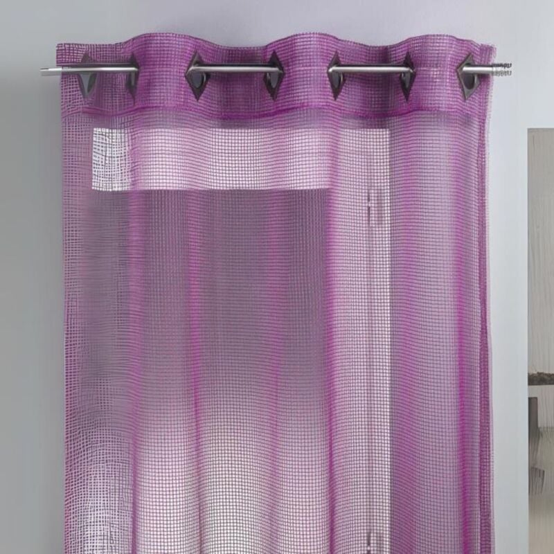 Voilage Filet Prune 140x260 cm