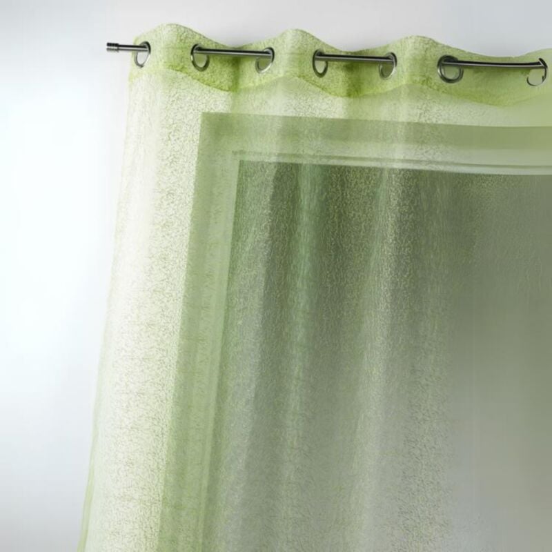 Voilage en Organza avec broderies Vert clair 140x240 cm