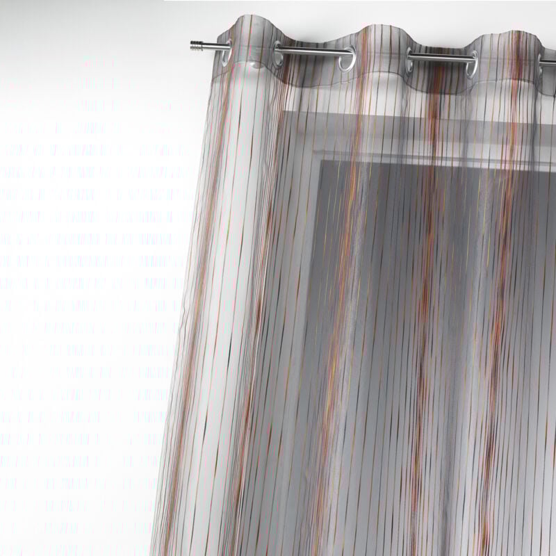Voilage en organza multicolore tissé Cuivre 140x260 cm