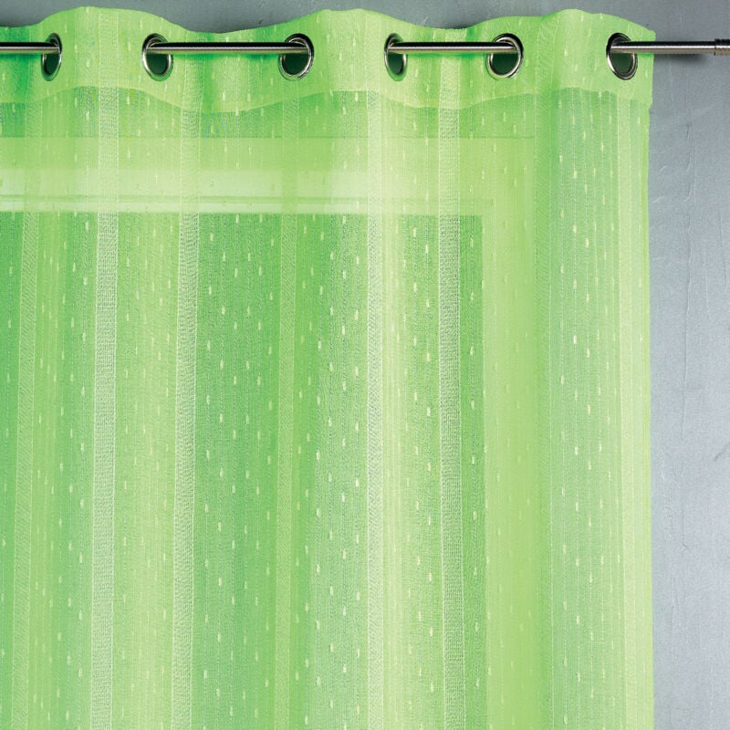 Voilage tissé et fileté Vert clair 140x240 cm