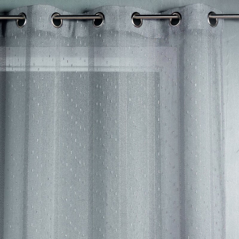 Voilage tissé et fileté Gris clair 300x240 cm