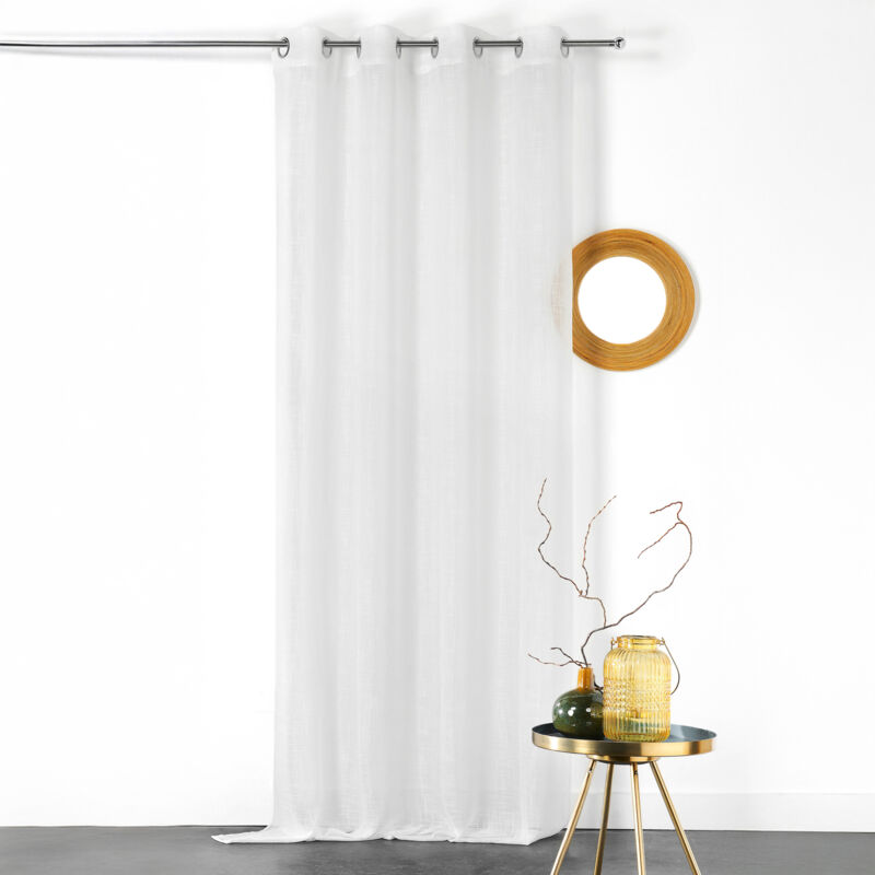 Voilage uni à oeillets 'Kate' Blanc 140x240 cm