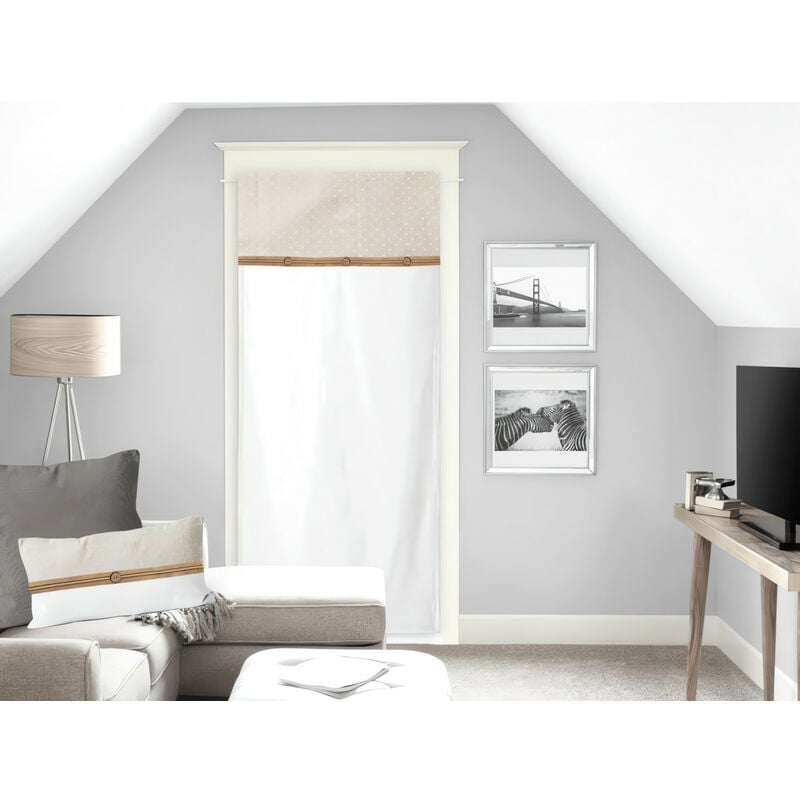 Voilage porte-fenêtre en coton 70X200 cm candice, par Soleil d'Ocre