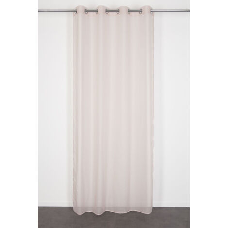 Voile ALISA Rose 140 cm - Rideau léger et transparent