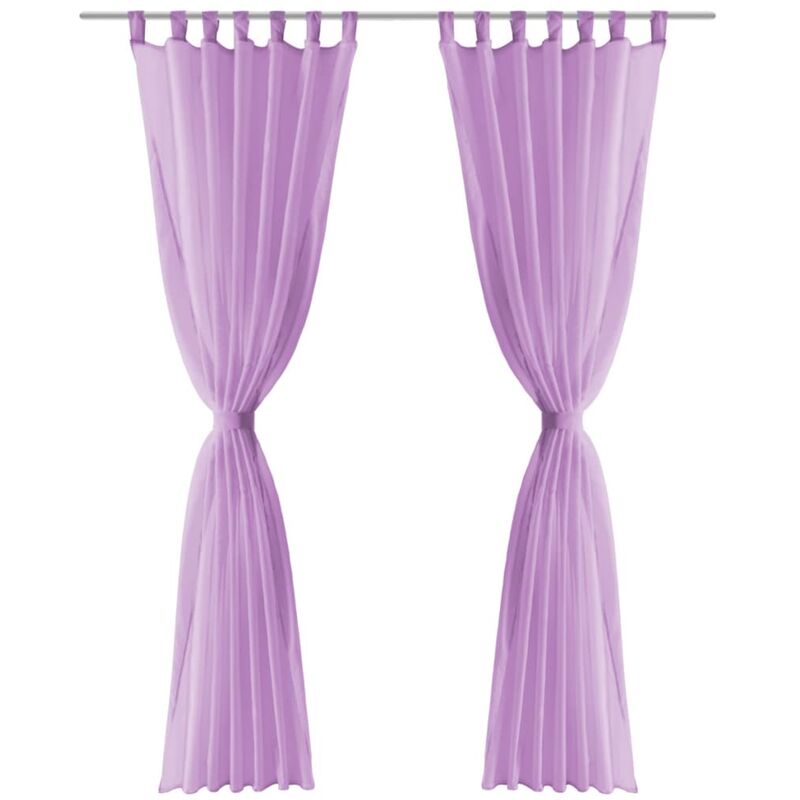 Voile Curtains 2 Pcs 140x225 Cm Lilac