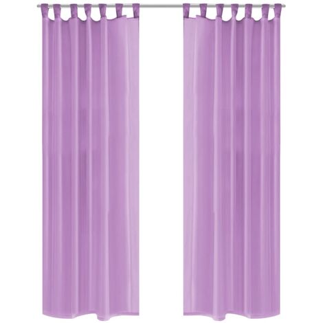 Voile Curtains 2 Pcs 140x225 Cm Lilac