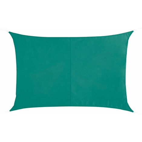 Voile d ombrage rectangulaire curacao emeraude en polyester et acier - Hespéride - Emeraude