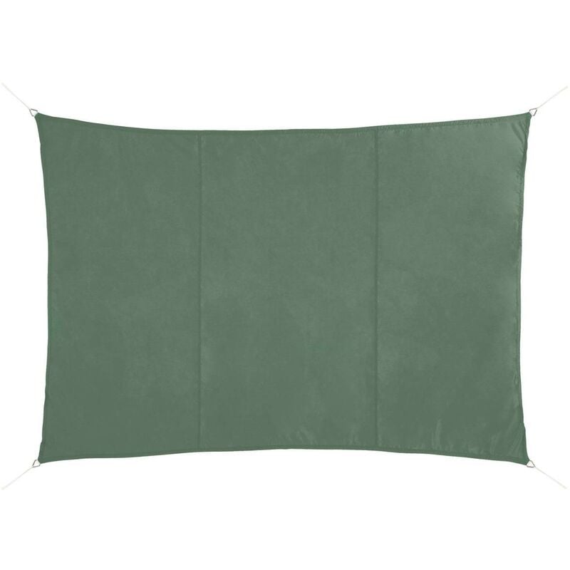 Voile d ombrage rectangulaire Shae vert olive 4x3m en polyester - Hespéride - Vert olive