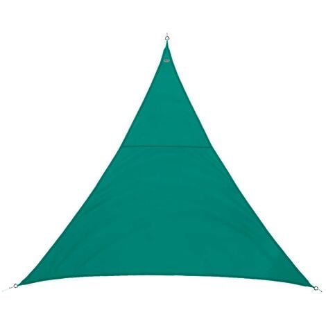 Voile d ombrage triangulaire Curacao émeraude 2x2x2m en polyester - Hespéride - Émeraude