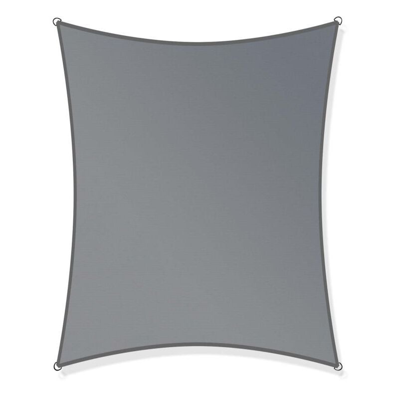 Voile dâ 'Ombrage : 4 x 6 m Protection Contre le Vent, le Soleil et les Rayons uv 30+ pour Votre Jardin et Balcon - Gris