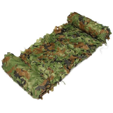 Voile de camouflage 3x4m pour chasse, tir, armée, camping, bivouac et tentes - filet de camouflage woodland imperméable.