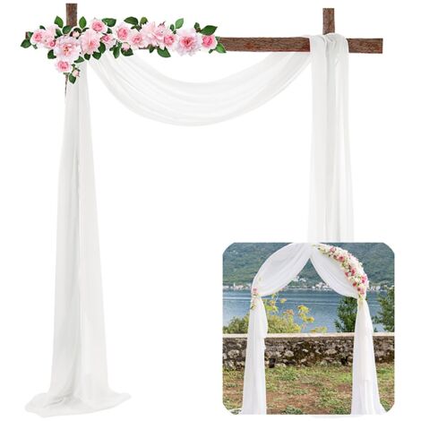 Voile de décoration pour arche de mariage, rideau de fond pour cérémonie, décoration de plafond pour fête