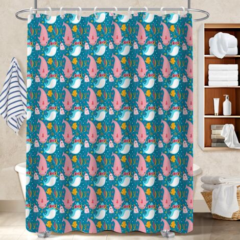 Voile de douche fluide en polyester 180x180 aéré bâche polyester douche pour baignoire d’angle