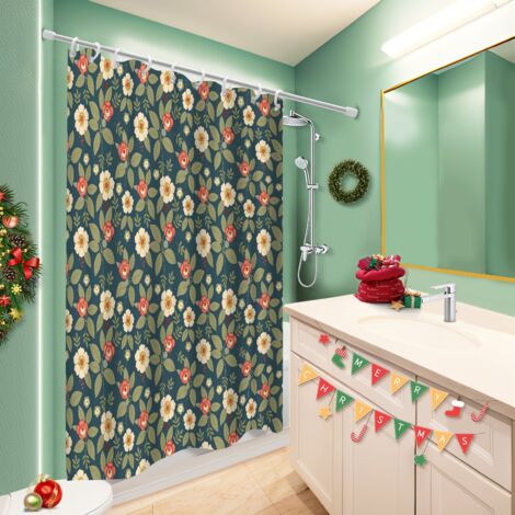 Voile de douche fluide en polyester 180x180 avec motif voile de douche pour mur irrégulier