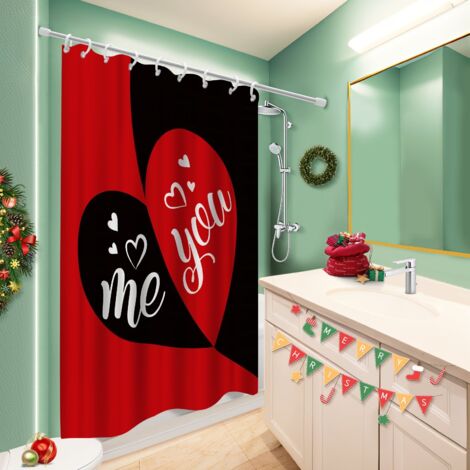 Voile de douche fluide en polyester 180x180 bordure lestée bâche de douche pour personne à mobilité réduite