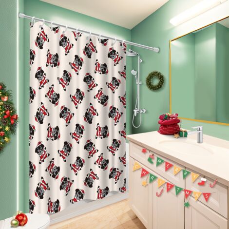 Voile de douche fluide en polyester 180x180 bordure lestée polyester pour salle de bain pour accueillir l’été dans sa maison