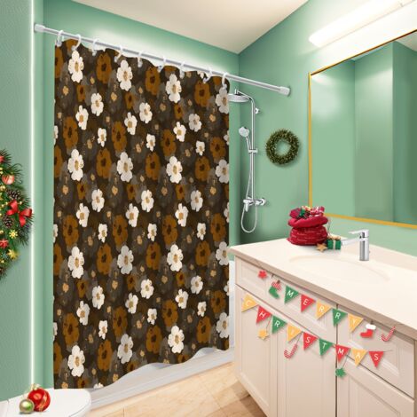 Voile de douche fluide en polyester 180x180 design voile de douche pour offrir à noël ou un anniversaire
