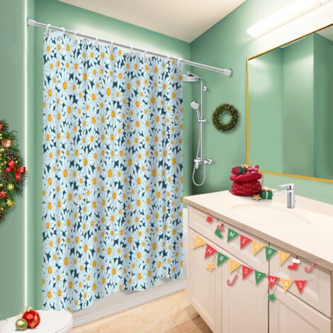 Voile de douche fluide en polyester 180x180 Évasion séparation douche pour une déco moderne