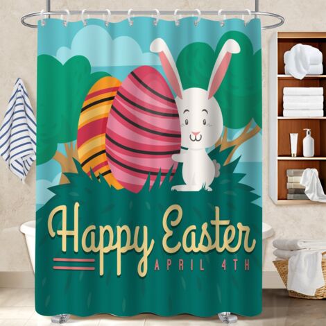 Voile de douche fluide en polyester 180x180 naturel rideau étanche pour une petite salle de bain