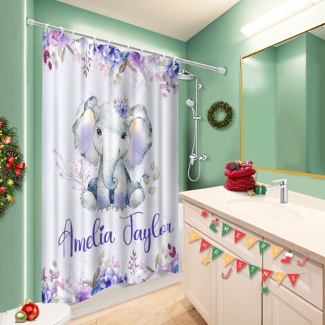 Voile de douche fluide en polyester 180x180 séchage rapide voile de douche pour une déco d’hiver réconfortante