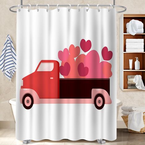 Voile de douche polyester 180x180 bordure lestée bâche de douche pour les fêtes de fin d’année