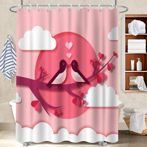 Voile de douche polyester 180x180 lavable cache baignoire pour une colocation