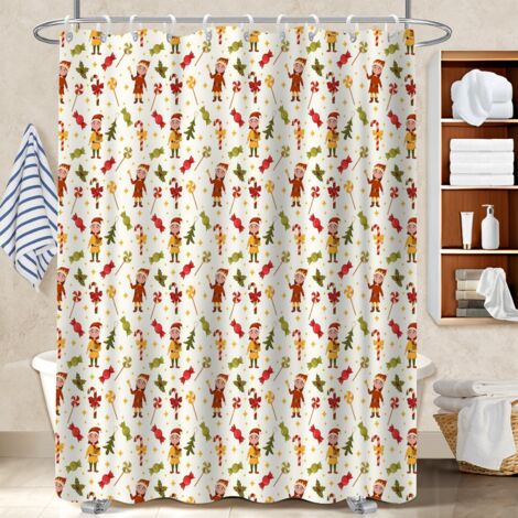 Voile de douche polyester 180x180 moderne polyester pour salle de bain pour baignoire d’angle