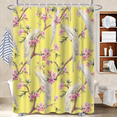 Voile de douche polyester 180x180 montage sans perçage polyester pour salle de bain pour ambiance spa à domicile