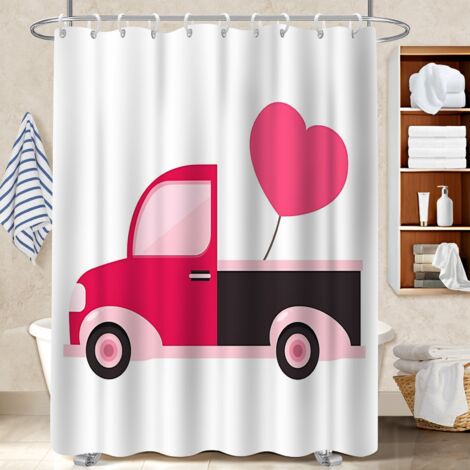 Voile de douche polyester 180x180 tissu respirant polyester pour salle de bain pour baignoire d’angle
