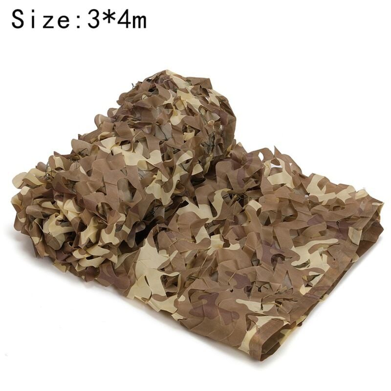 Voile de parasol rectangulaire design camouflage parasol 3x4m couleur camouflage désert, filet de camouflage parasol