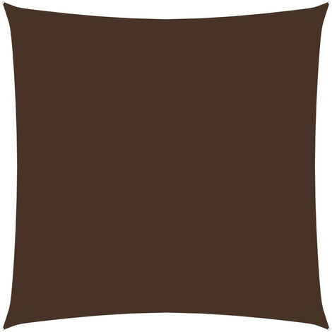 Voile de parasol Tissu Oxford carré 3,6x3,6 m Marron