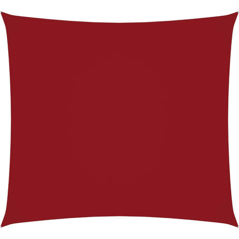 Voile de parasol Tissu Oxford carré 3,6x3,6 m Rouge