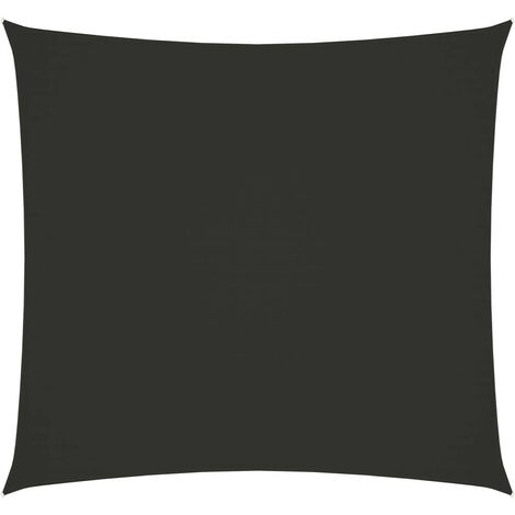 Voile de parasol Tissu Oxford carré 3x3 m Anthracite