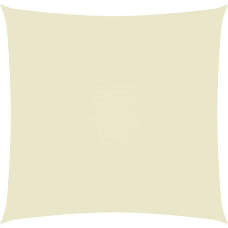 Voile de parasol Tissu Oxford carré 4x4 m Crème