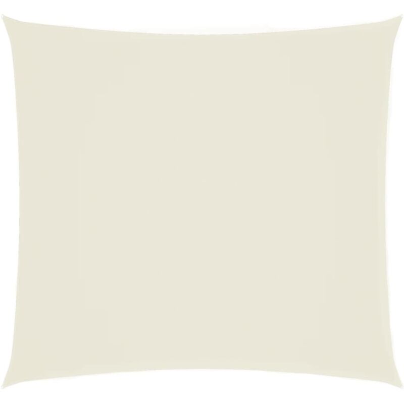 Voile de parasol Tissu Oxford carré 7x7 m Crème
