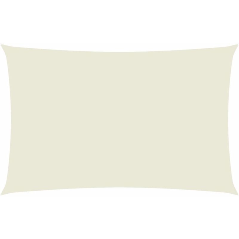 Voile de parasol Tissu Oxford rectangulaire 2x5 m Crème