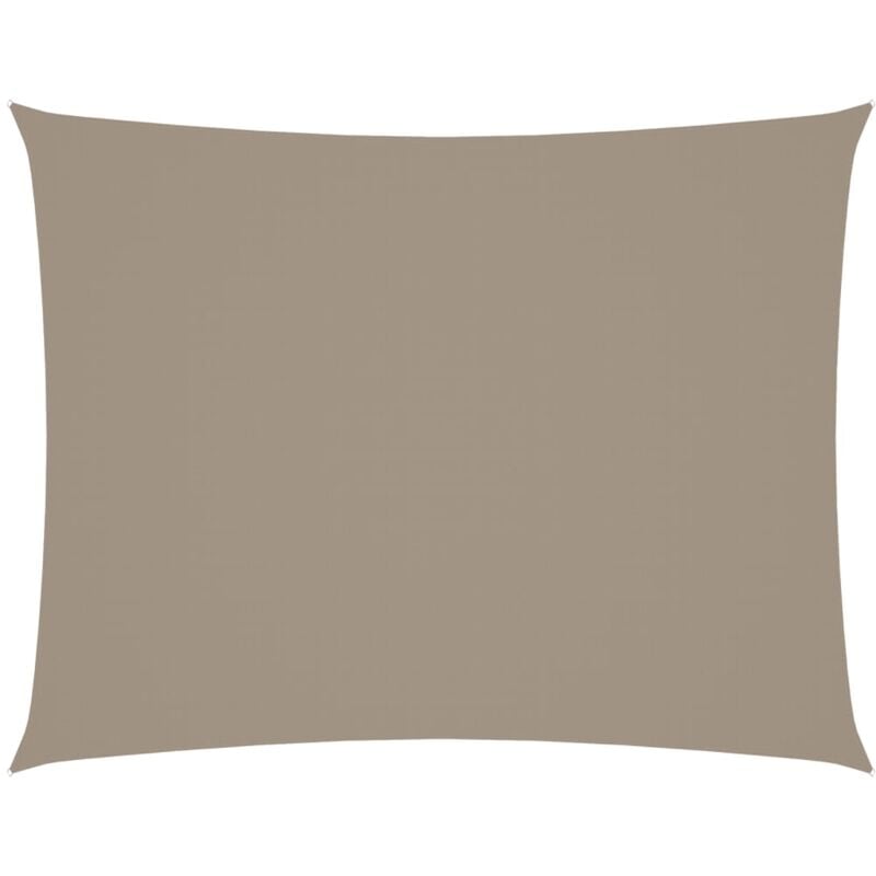 Voile de parasol Tissu Oxford rectangulaire 6x8 m Taupe