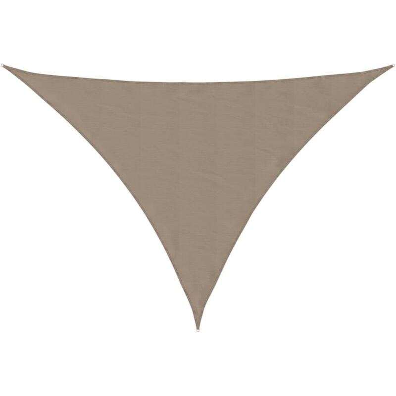 Voile de parasol tissu oxford triangulaire 3,5x3,5x4,9 m taupe Vidaxl
