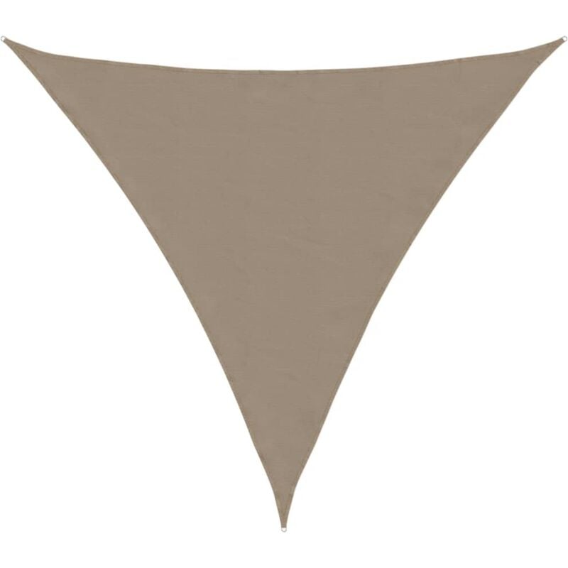 Voile de parasol tissu oxford triangulaire 4x4x4 m taupe vidaXL