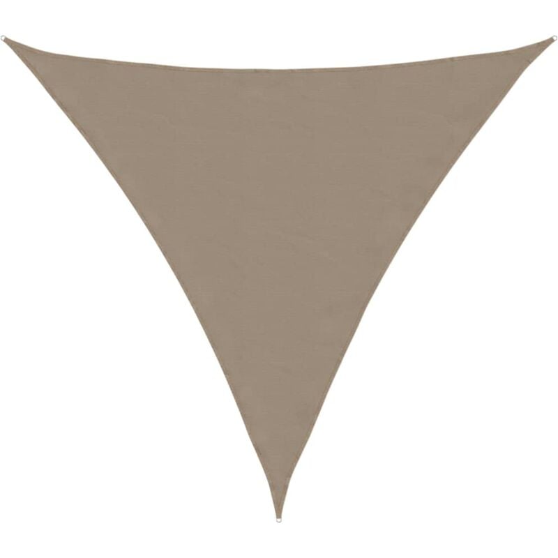 Voile de parasol tissu oxford triangulaire 5x5x5 m taupe Vidaxl